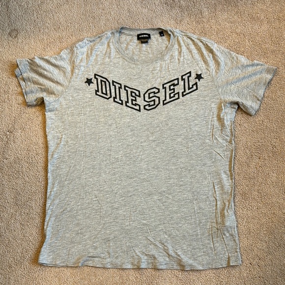 Diesel Gray Short Sleeve Tee Casual Style - Picture 1 of 4